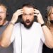Triple M Rugby League World Cup commentators in headsets react during a call