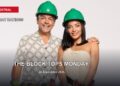 The Block 2026 contestants Rick and Tayla on a Monday ratings card stating The Block tops Monday.
