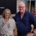 The Block co-hosts Shelley Craft and Scott Cam on a Wednesday ratings card stating The Block leads Wednesday.