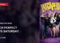 The Pitch Perfect cast on a Saturday ratings card stating Pitch Perfect tops Saturday.