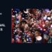 Sydney Roosters players celebrate the 2026 NRL Grand Final on a Sunday ratings card stating the NRL Grand Final dominates Sunday.