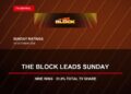 The Block 2026 key art on a Sunday ratings card stating The Block leads Sunday and Nine wins with a 31.9% Total TV share.