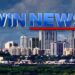 WIN News logo over the Darwin city skyline
